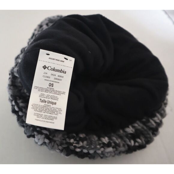 Columbia CL5403-010 Women's O/S Black Bundle Up II Fleece Lined Beanie w/Pom - Picture 4 of 5